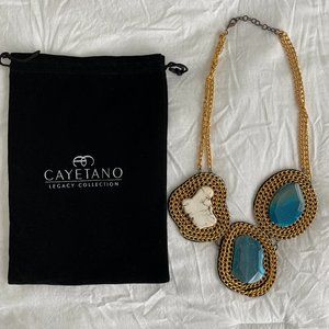 Cayetano Legacy Collection - White and Blue Stone Necklace